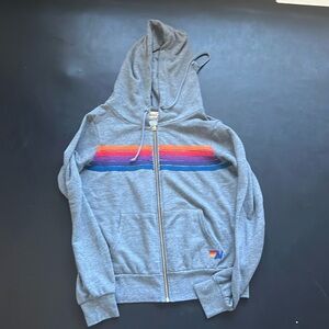 Aviator Nation 5 stripe grey hoodie

Like new